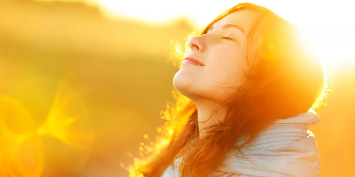 The autumn flower of sun flare.