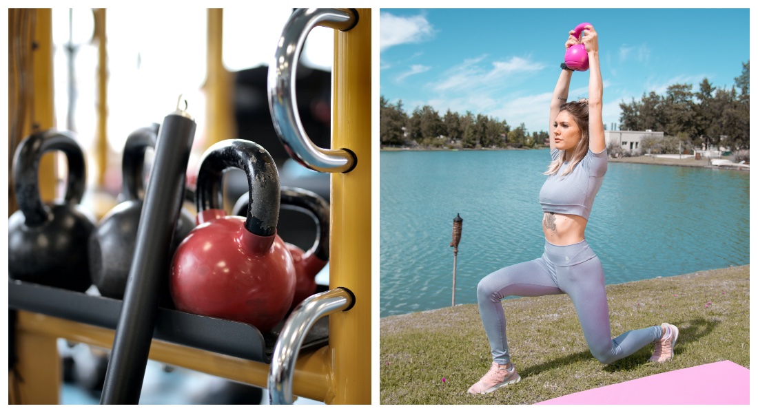 Kettlebell a fitness žena