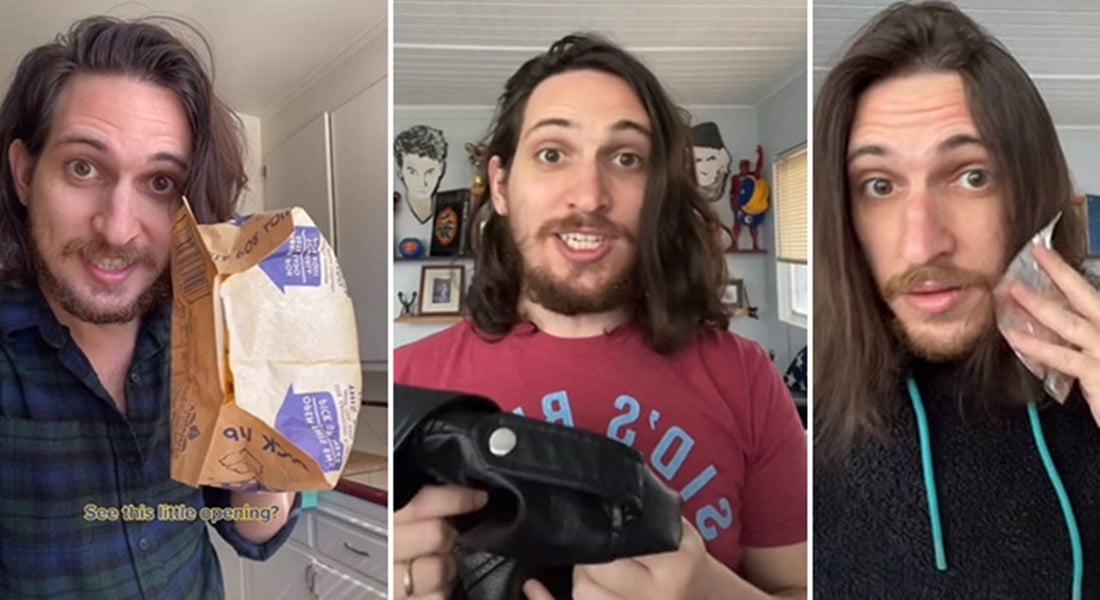 Muž z TikToku ukazuje life hacks