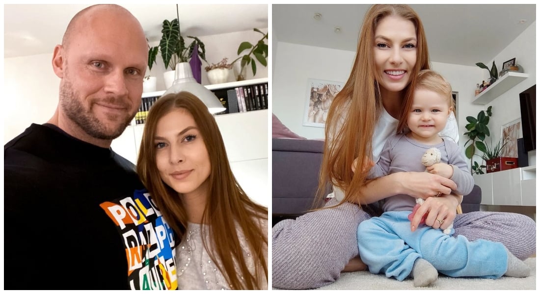 Lenka Králová s rodinou