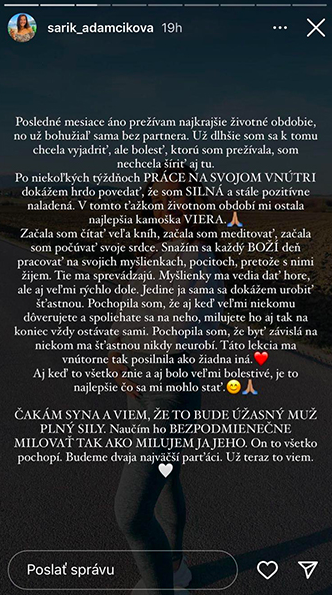 Exfarmárka Sára sa rozišla pred pôrodom