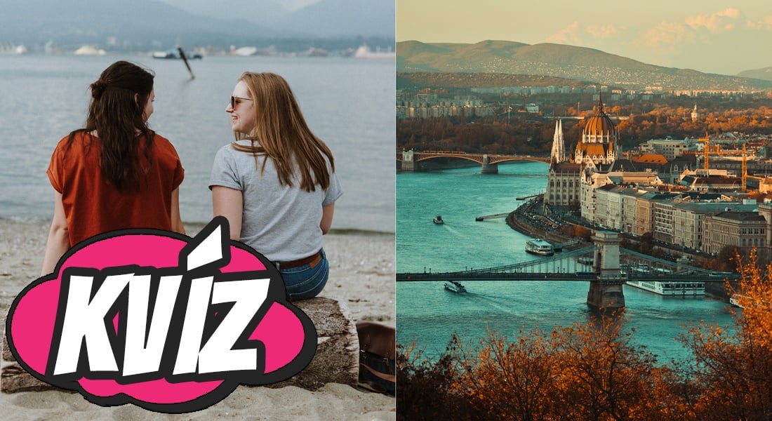 Dve dievčatá sa rozprávajú pri Maďarsku