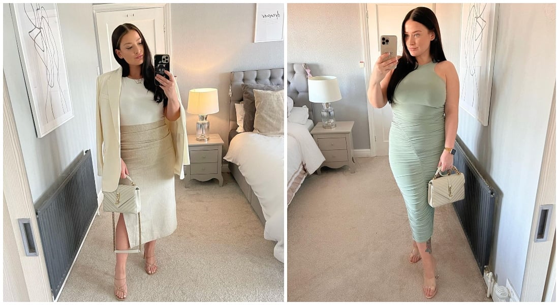 Žena v letných outfitoch