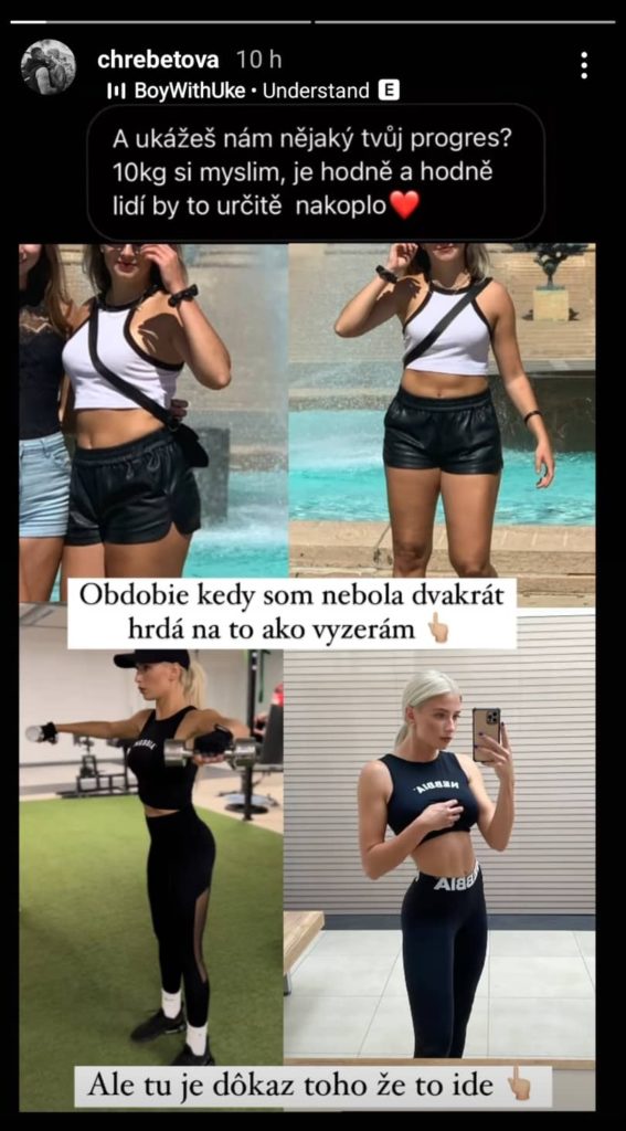 Laura Chrebetová schudla