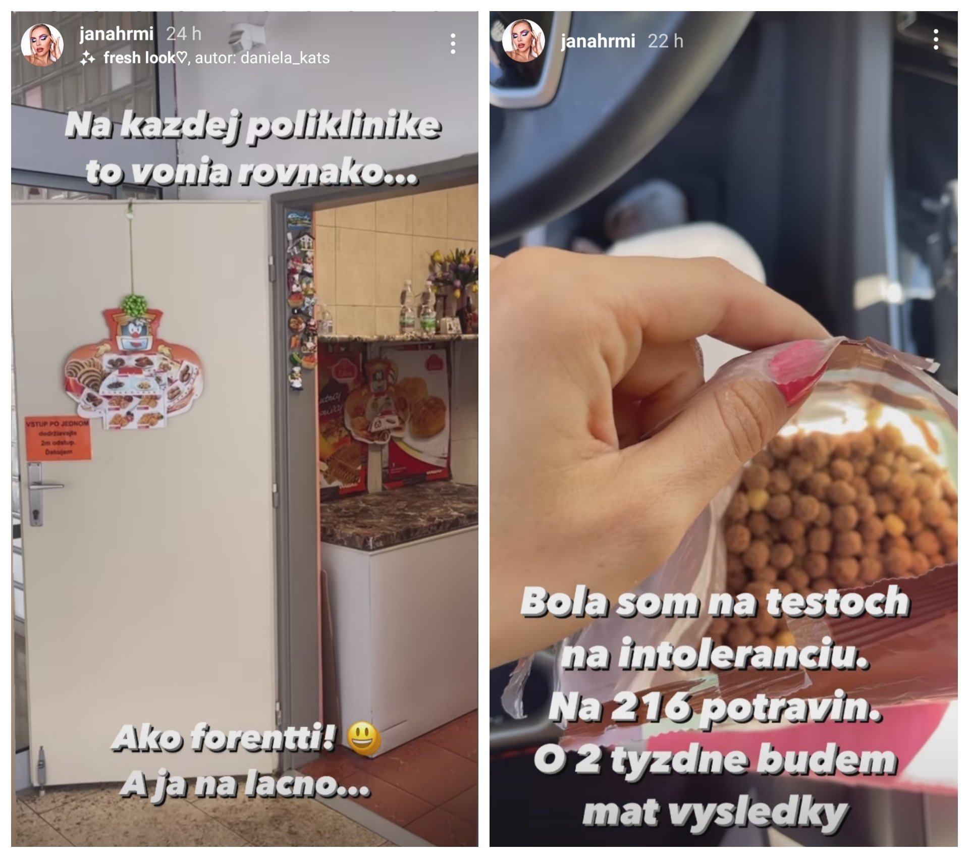 Jana Hrmová v nemocnici