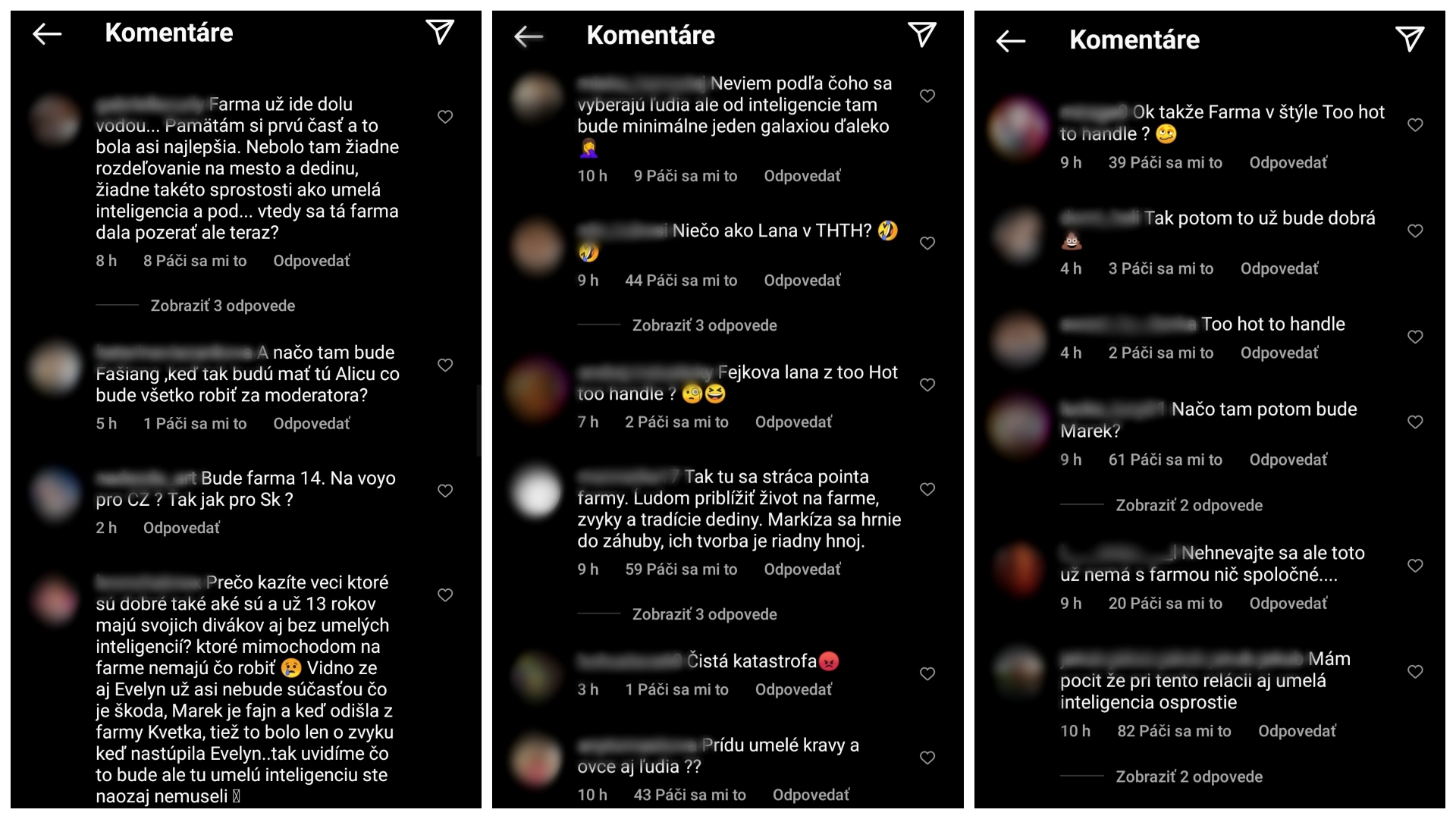 Komentáre z Instagramu