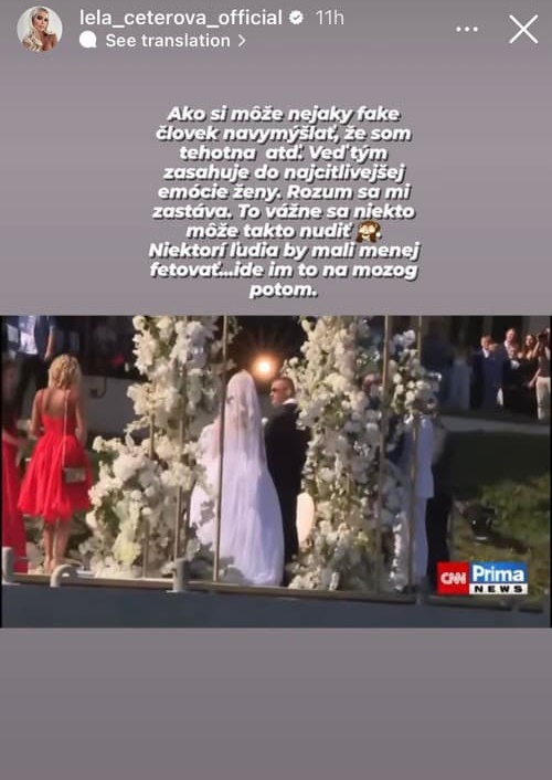 Lela Ceterová tehotná