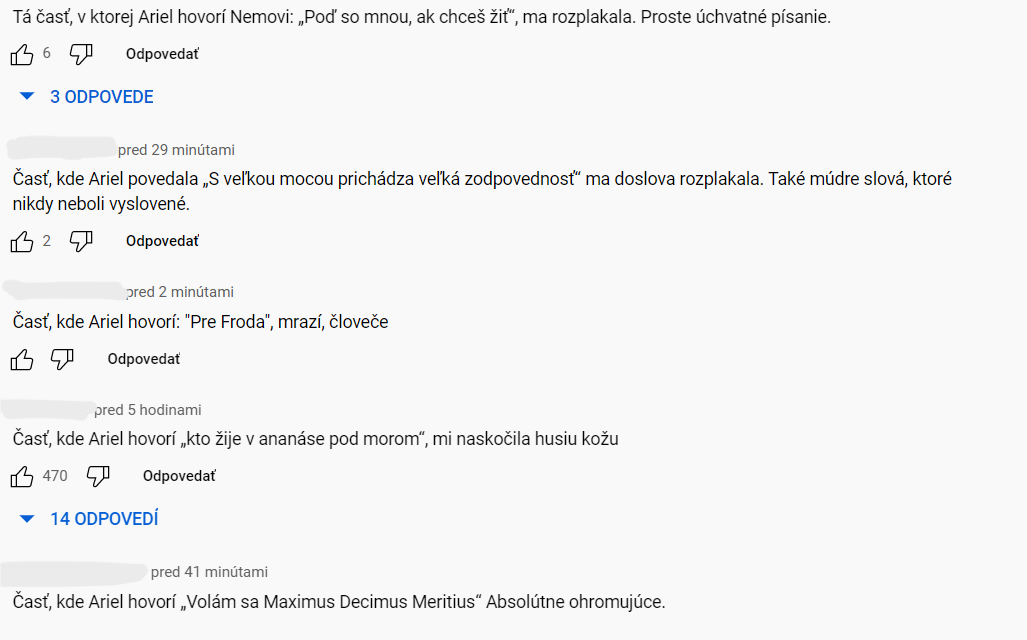 Malá morská víla komentáre
