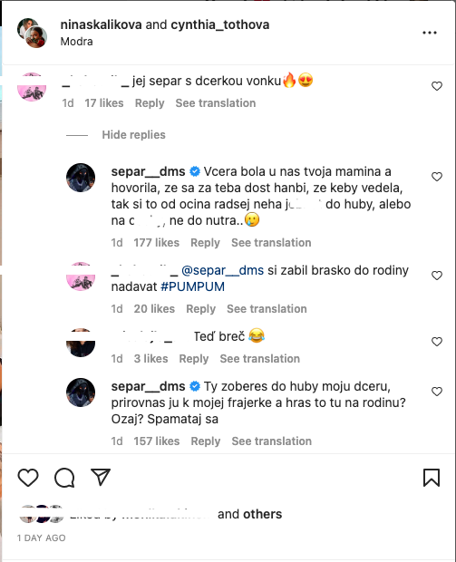 Separ reaguje