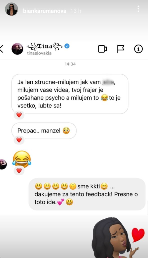 Tina Bianke reagovala