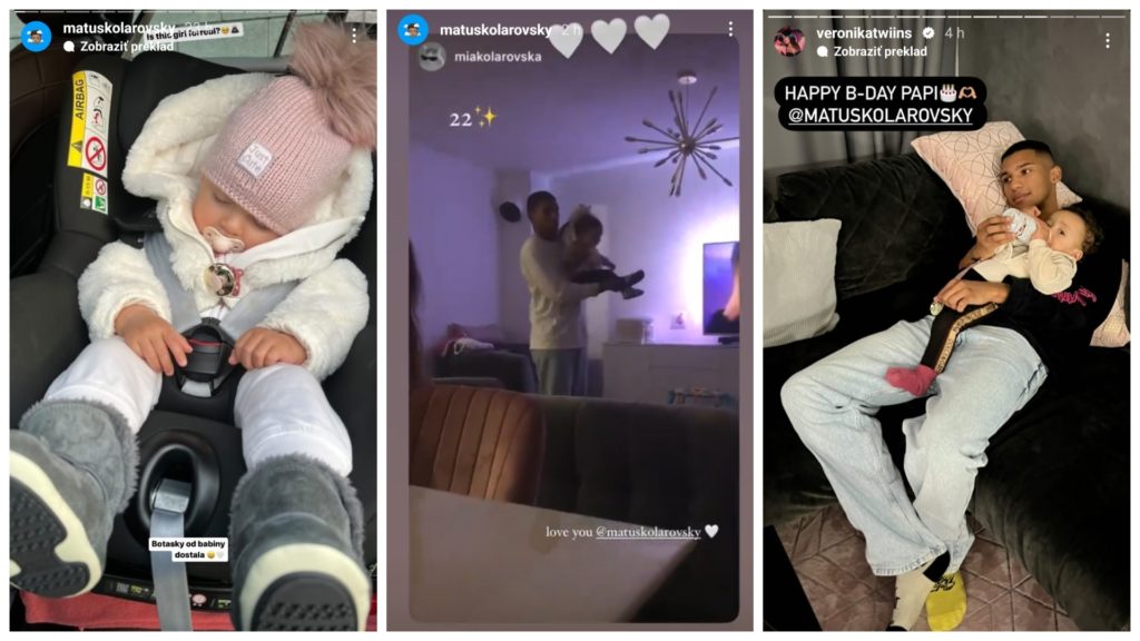 Matúš Kolárovský s dcérkou