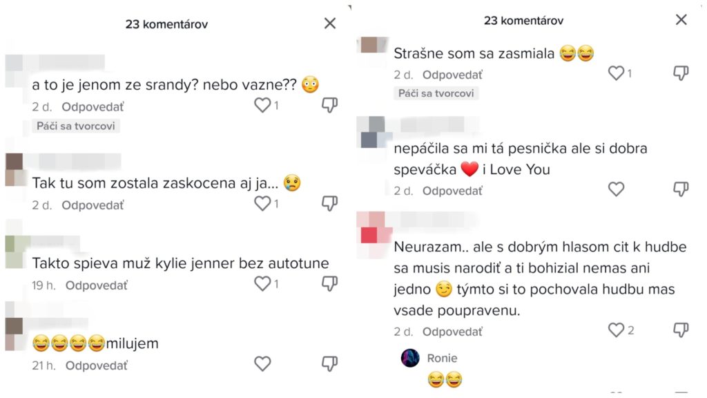 Ronie komentáre