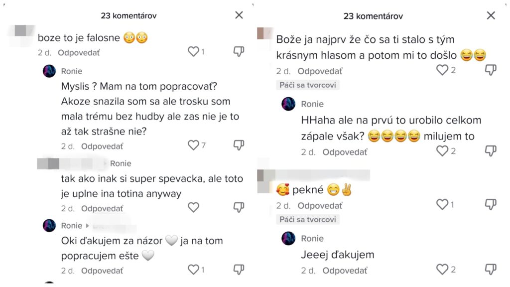 speváčka Ronie