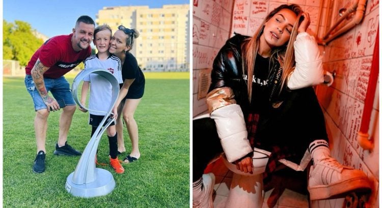 Dominika Mirgová s rodinou