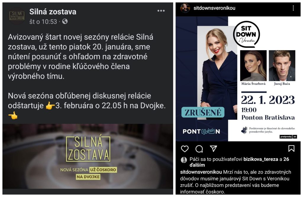 relácie s Veronikou Ostrihoňovou