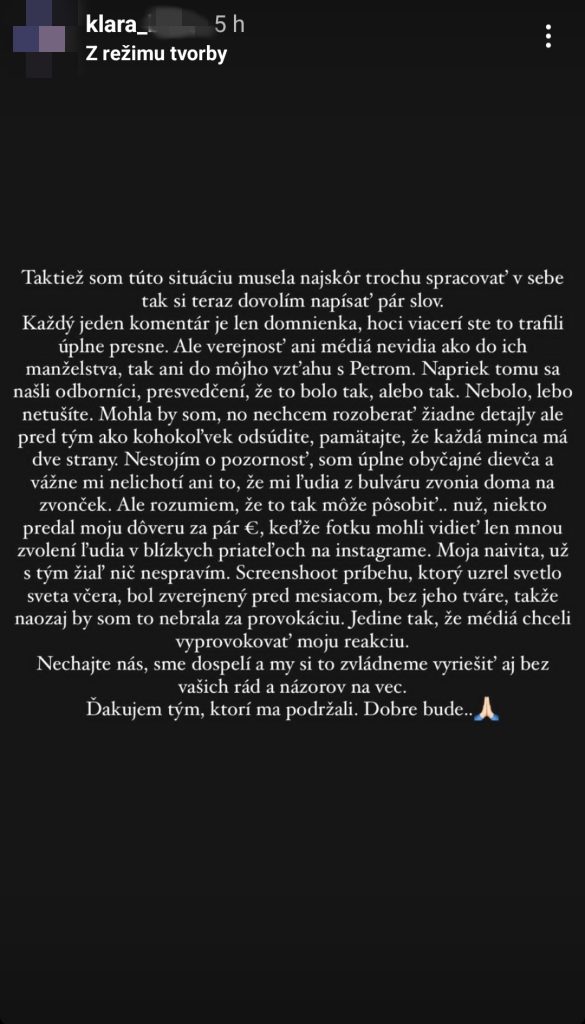 údajná milenka Mirgovej manžela