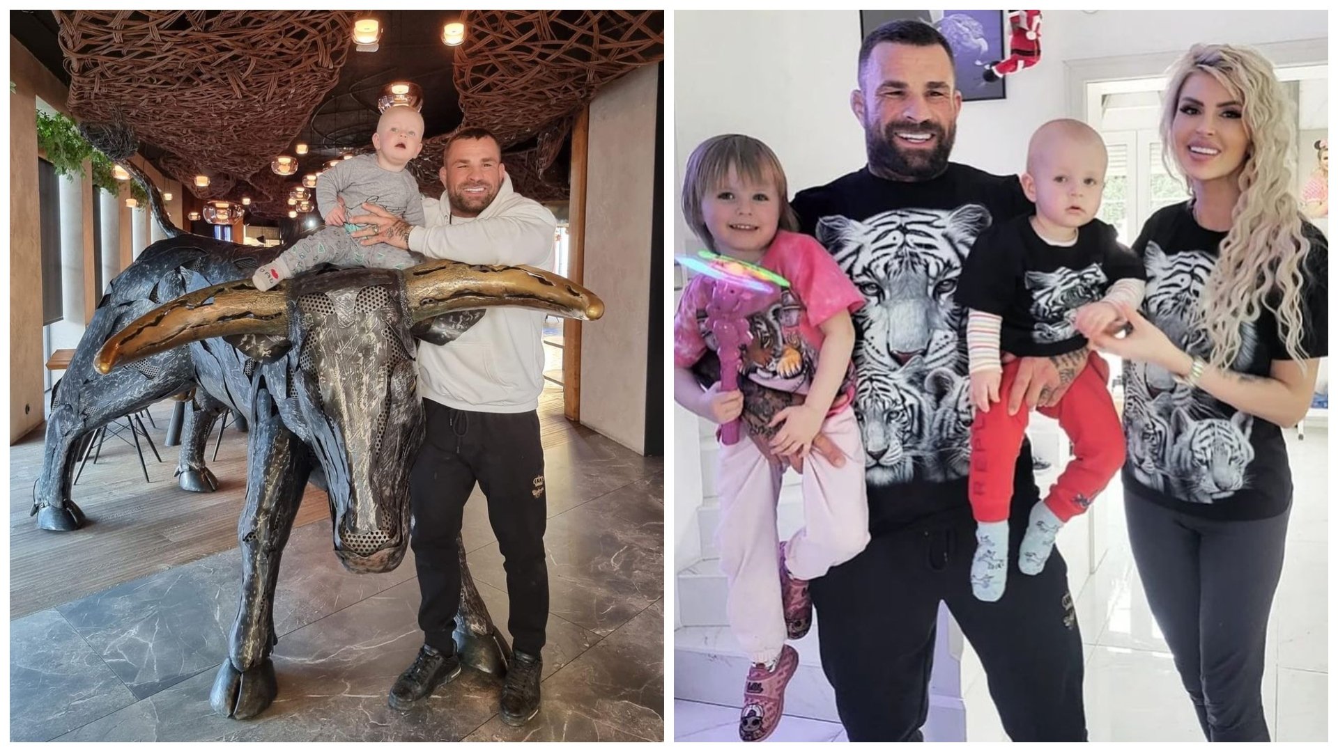 Karlos Vémola s rodinou