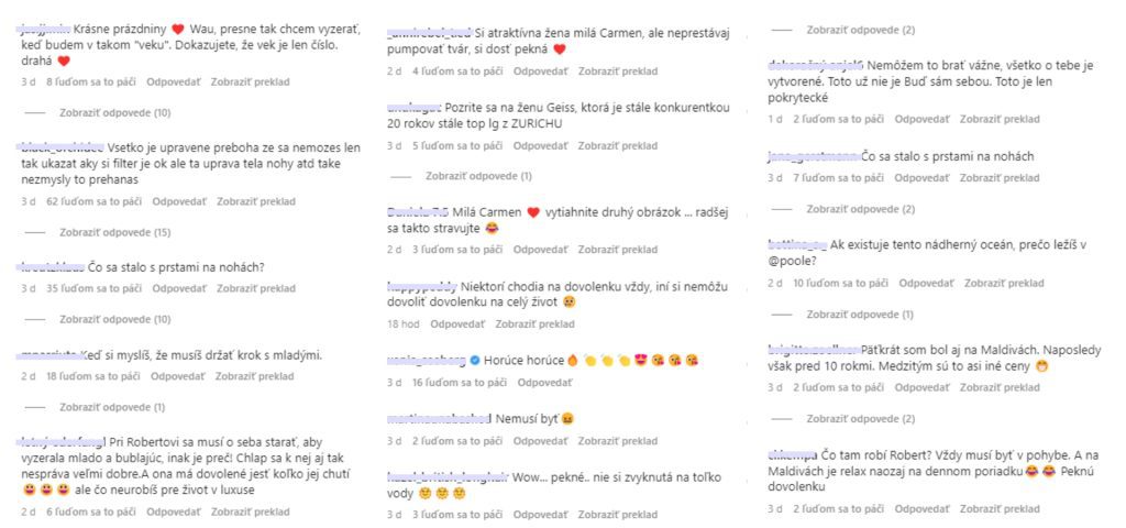 Carmen Geiss komentáre