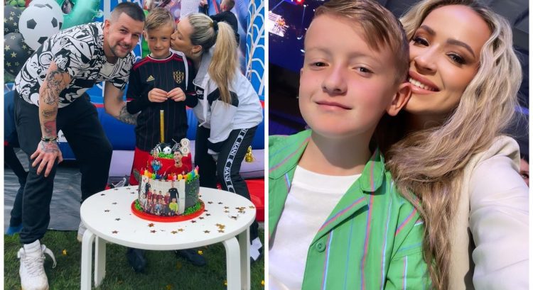 Dominika Mirgová a Peter Zvolenský so synom Peťkom