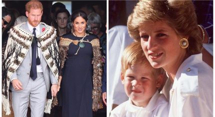 Meghan Markle, princ Harry a Diana Spencer