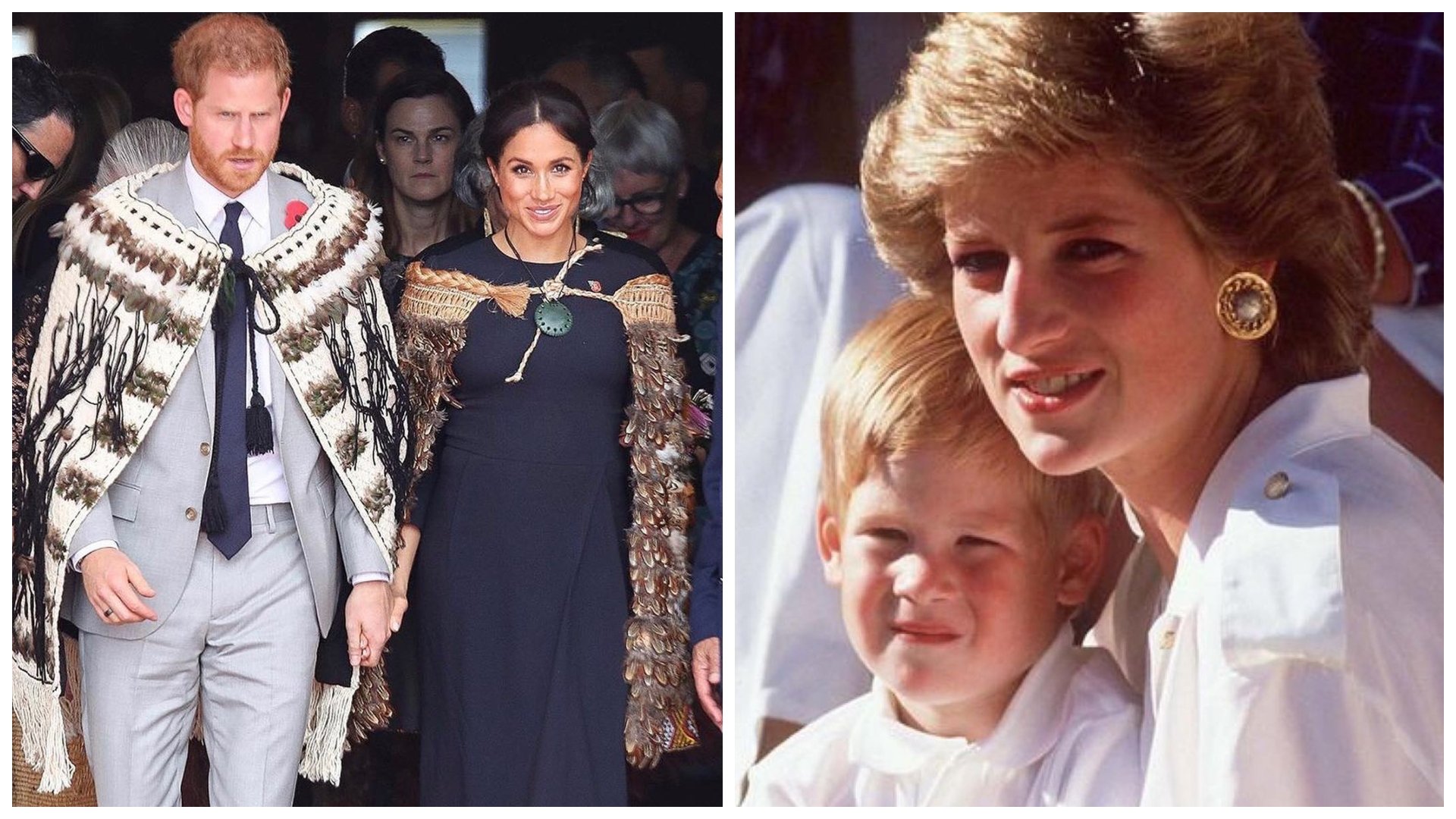 Meghan Markle, princ Harry a Diana Spencer