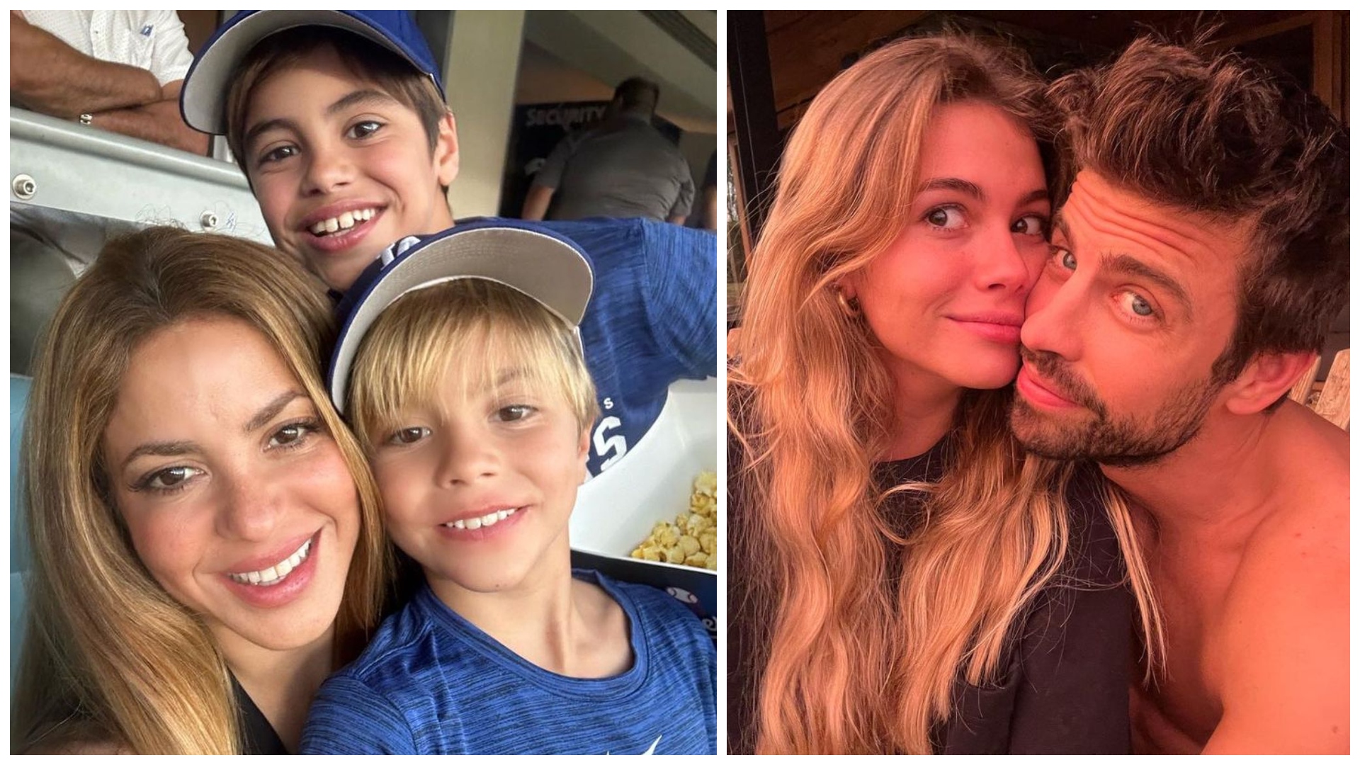 Shakira s deťmi a Gerard Piqué s partnerkou