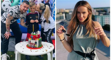 Dominika Mirgová s rodinou
