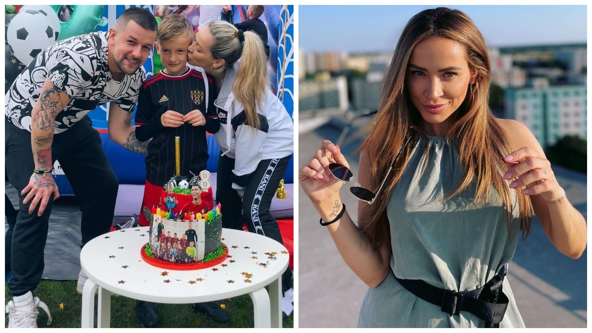 Dominika Mirgová s rodinou