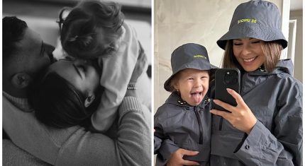 Monika Bagárová s rodinou
