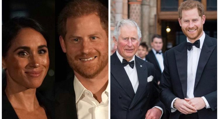 Princ Harry s Meghan a otcom kráľom Karolom