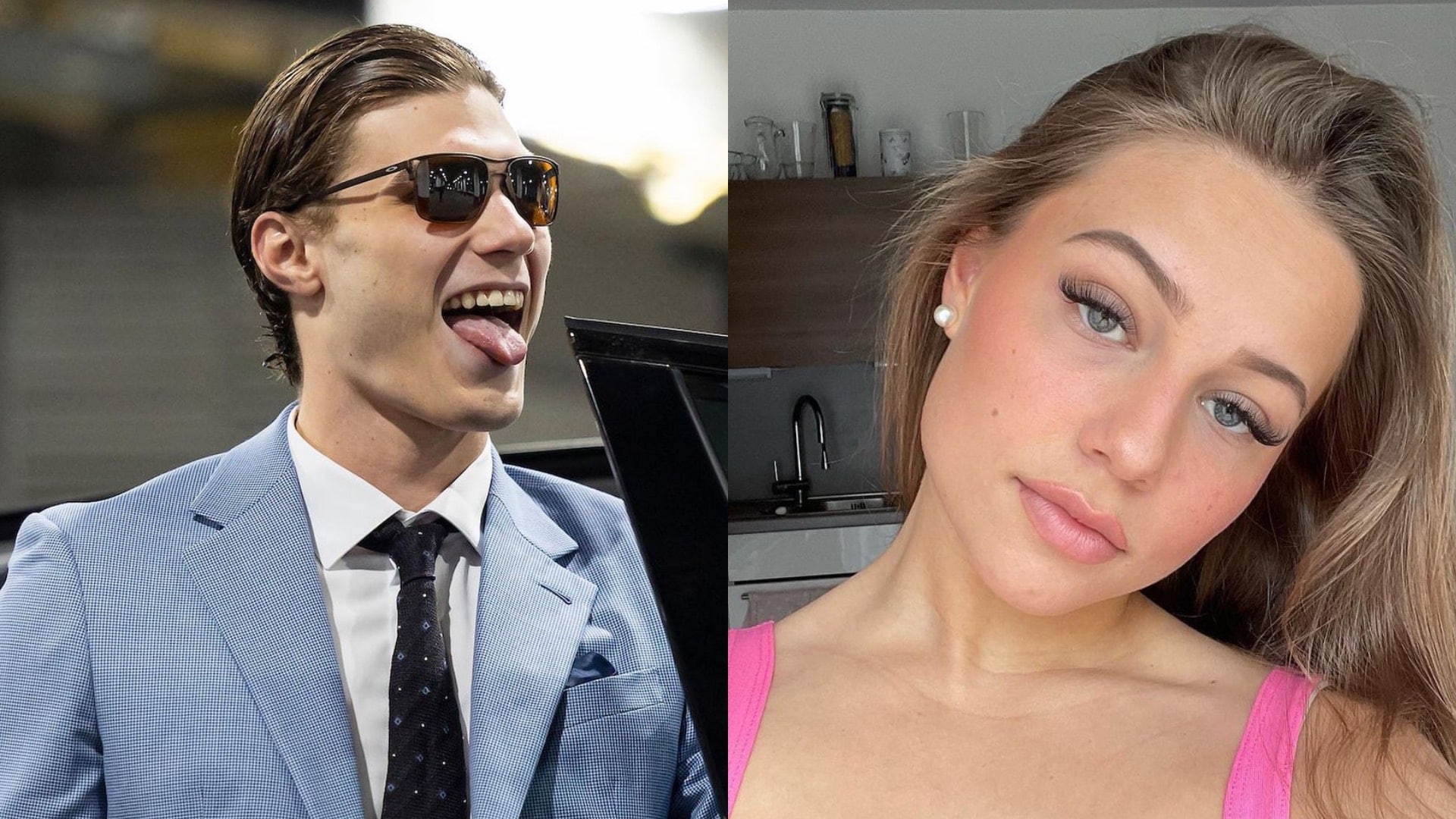 Juraj Slafkovský a Veronika Vobecká