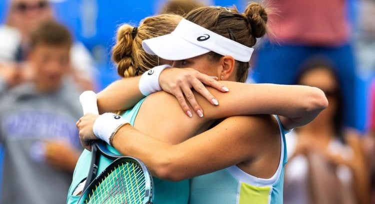 Tenistka Petra Kvitová a Belinda Benčičová