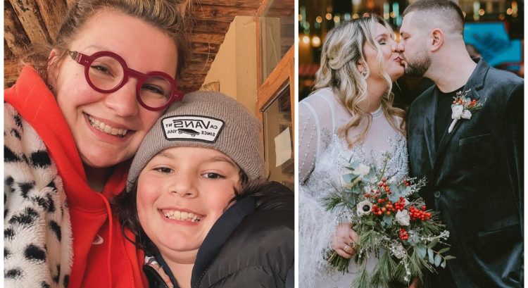 Komička Simona so synom a manželom