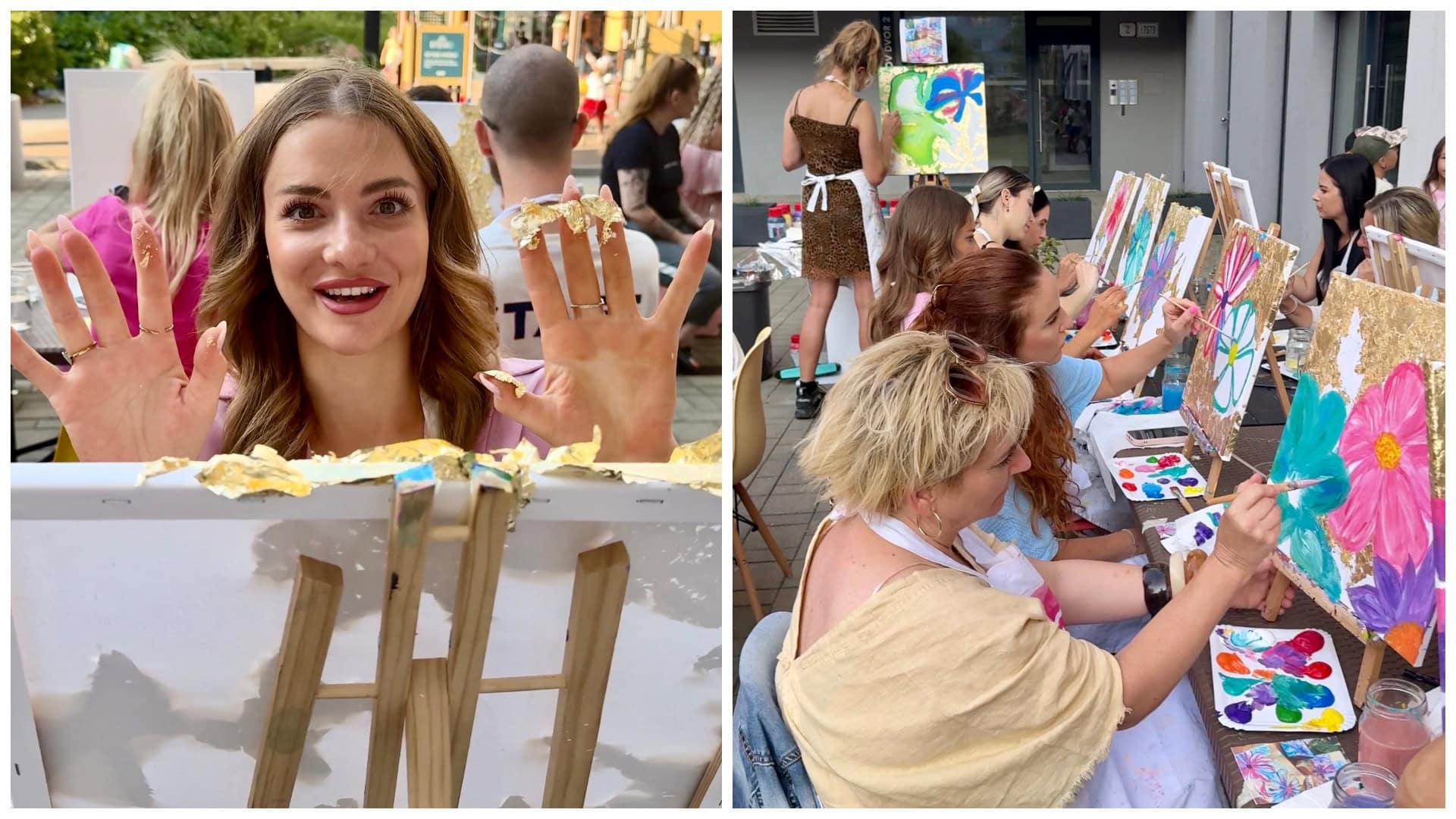 Ženský event ODZADU.sk zážitkové maľovanie s PaintPeople