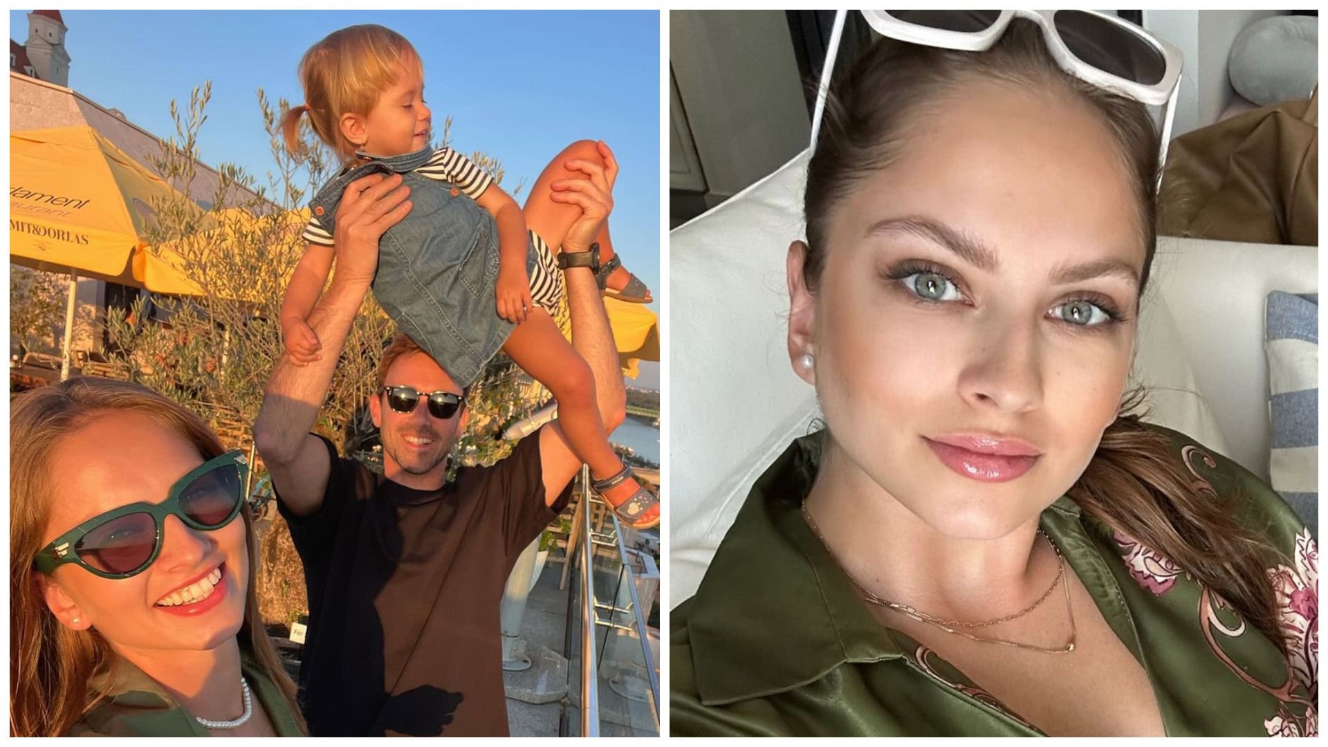 Tereza Bizíková a Marek Fašiang s dcérkou