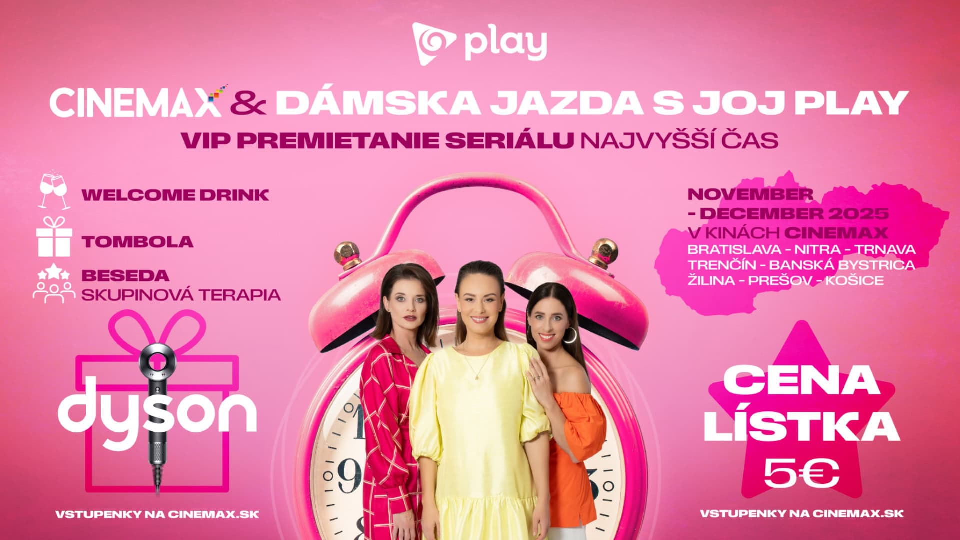 Dámska jazda Jojplay a Cinemax