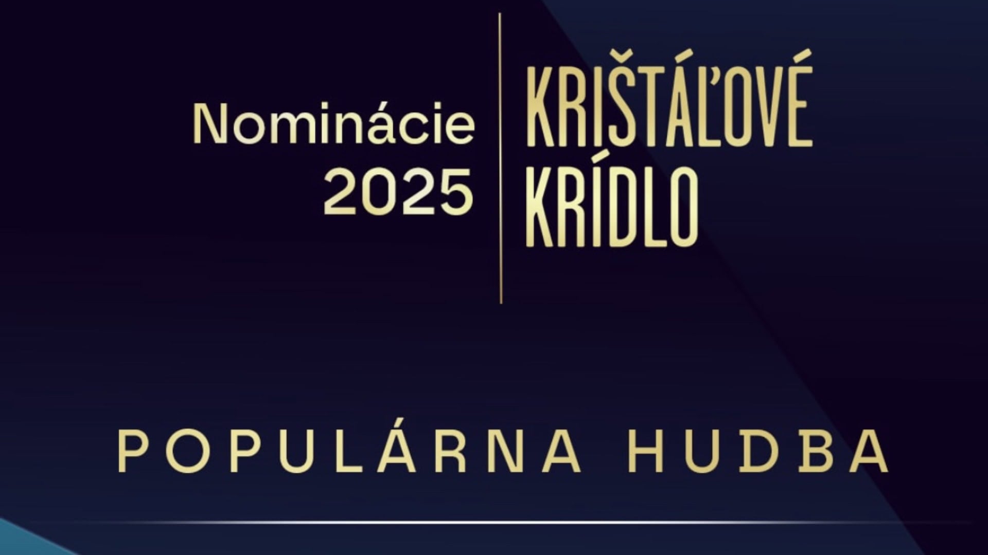 Krištáľové krídlo zverejnilo nominácie na populárnu hudbu