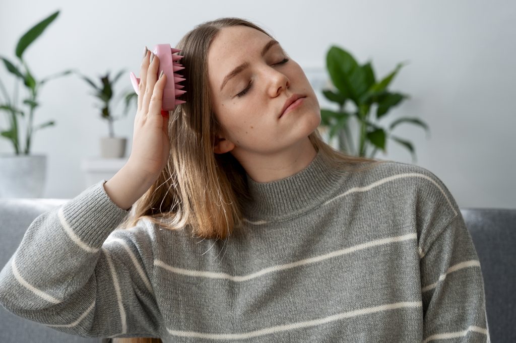 Masáž hlavy, masáž vlasových korienkov